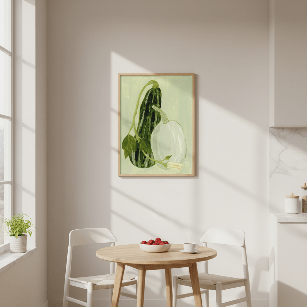 Calabaza Y Calabacin Verde by Marina Garcia Fernandez wall - art - picture - poster
