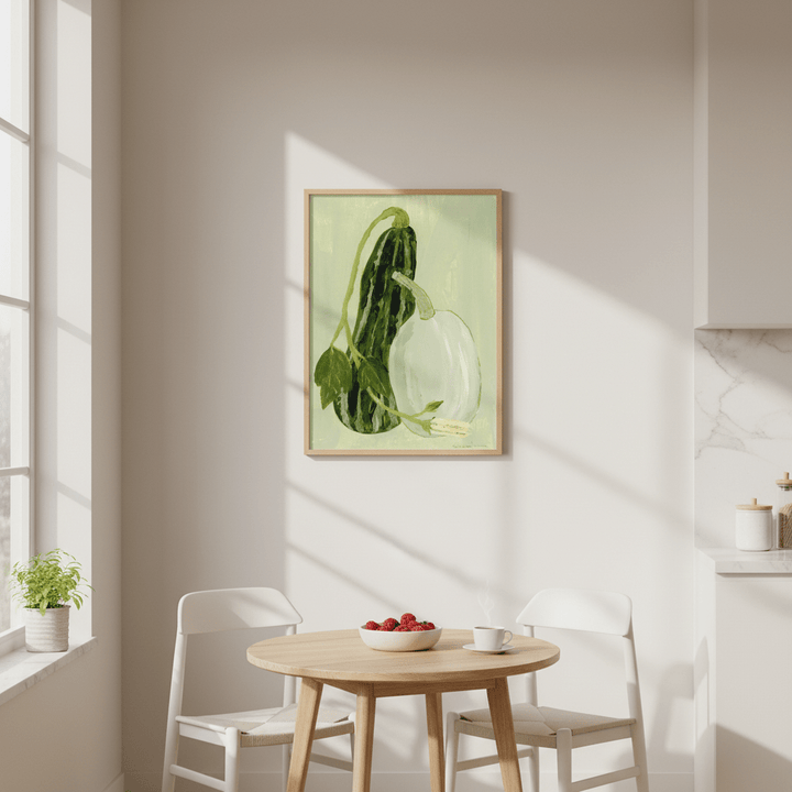 Calabaza Y Calabacin Verde by Marina Garcia Fernandez wall - art - picture - poster