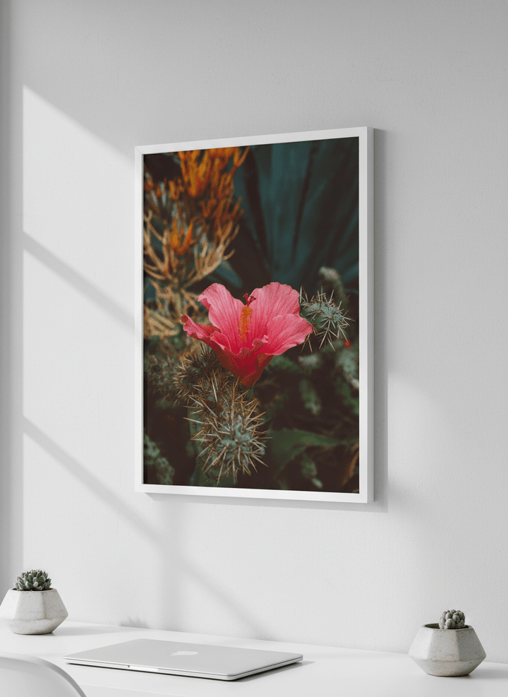 Contemporary wall art featured in a bright modern office workspace