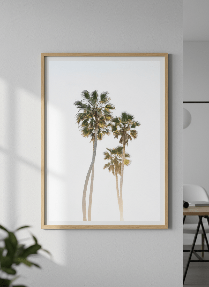 Contemporary wall art featured in a bright modern office workspace