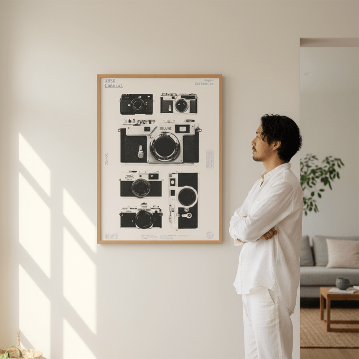 Cameras 1950 by Florent Bodart wall - art - picture - poster