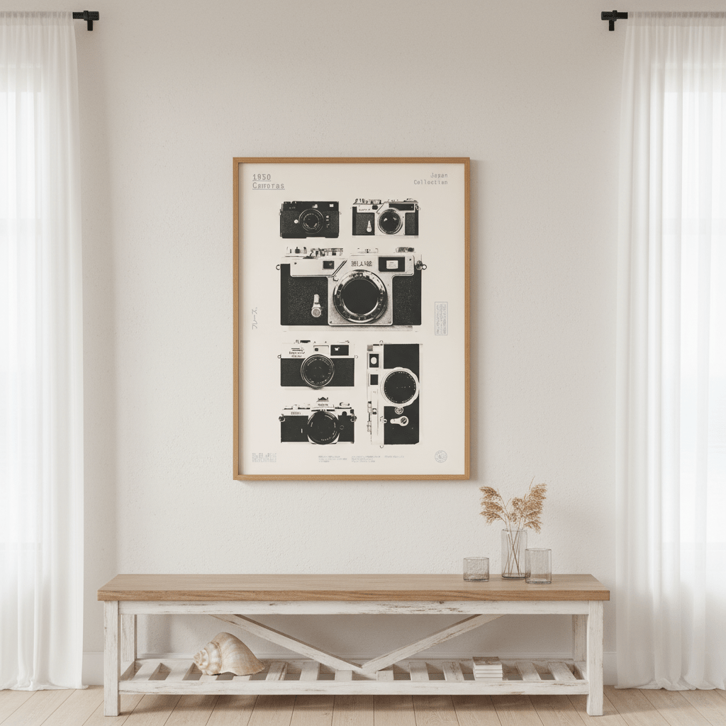 Cameras 1950 by Florent Bodart wall - art - picture - poster