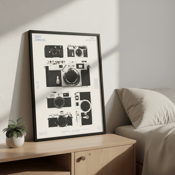 Cameras 1950 by Florent Bodart wall - art - picture - poster