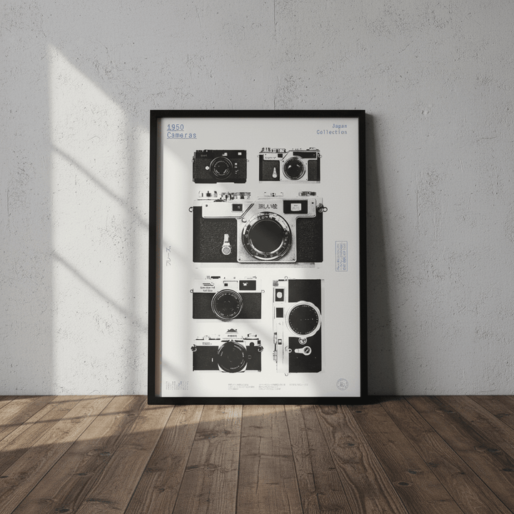 Cameras 1950 by Florent Bodart wall - art - picture - poster