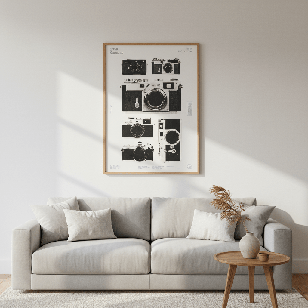 Cameras 1950 by Florent Bodart wall - art - picture - poster