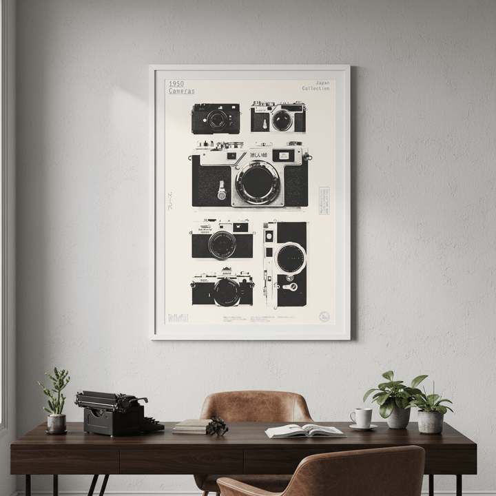 Cameras 1950 by Florent Bodart wall - art - picture - poster