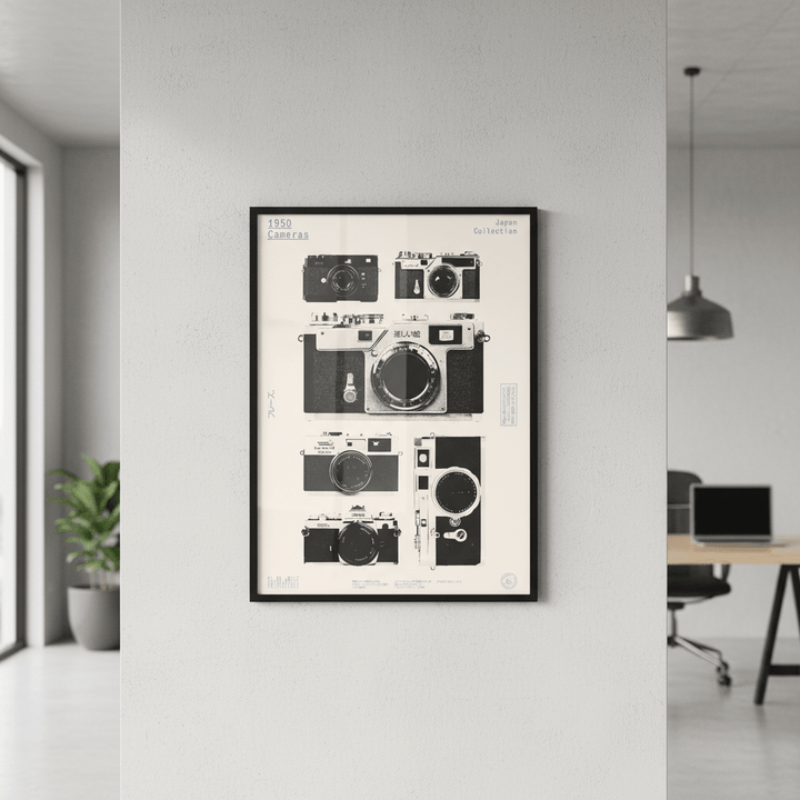 Cameras 1950 by Florent Bodart wall - art - picture - poster