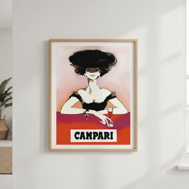 Campari 1960s Woman Italy Vintage Art Poster wall - art - picture - poster