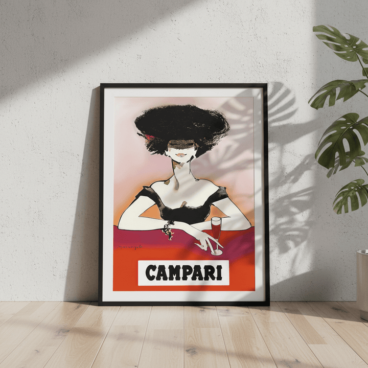 Campari 1960s Woman Italy Vintage Art Poster wall - art - picture - poster