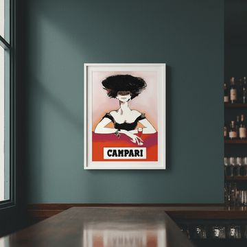 Campari 1960s Woman Italy Vintage Art Poster wall - art - picture - poster