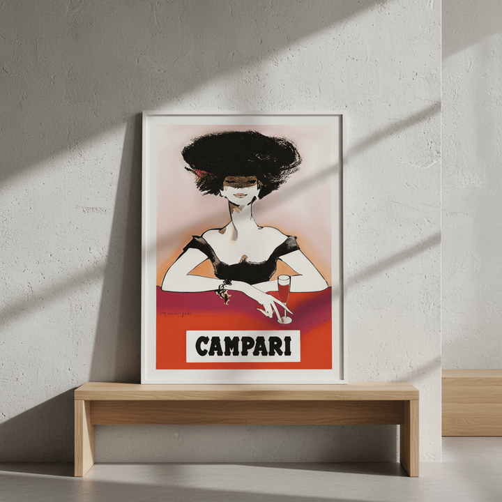 Campari 1960s Woman Italy Vintage Art Poster wall - art - picture - poster