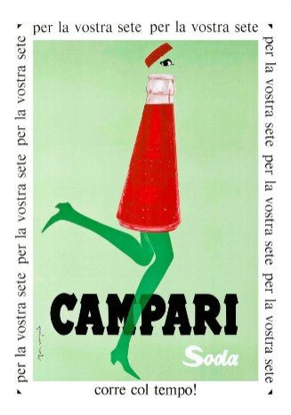 Campari Soda Green Wall Art by Franz Marangolo