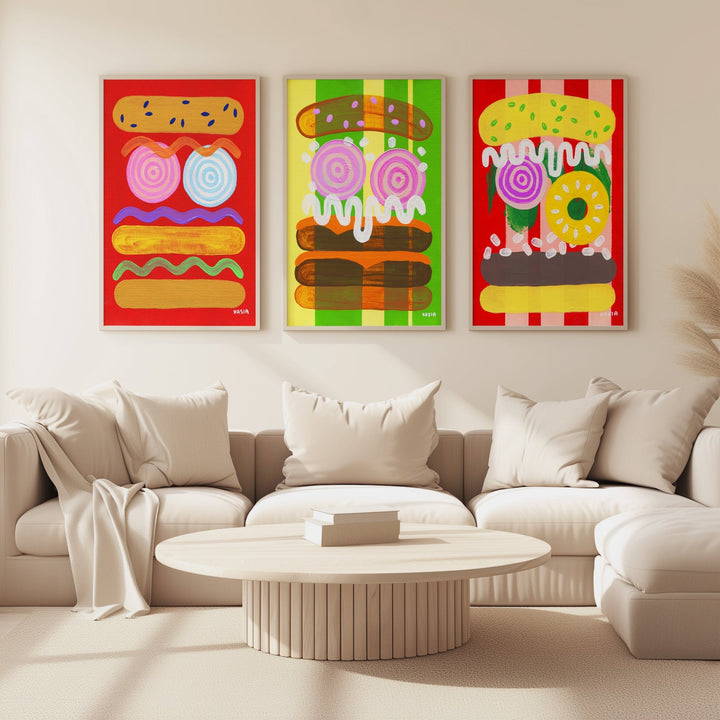 Candy Carnival Trio by Kasia Sykus wall - art - picture - poster