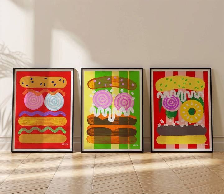 Candy Carnival Trio by Kasia Sykus wall - art - picture - poster