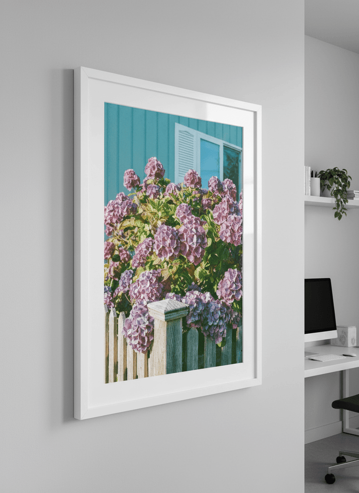 Contemporary wall art featured in a bright modern office workspace