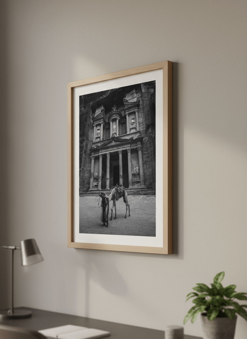 Contemporary wall art featured in a bright modern office workspace