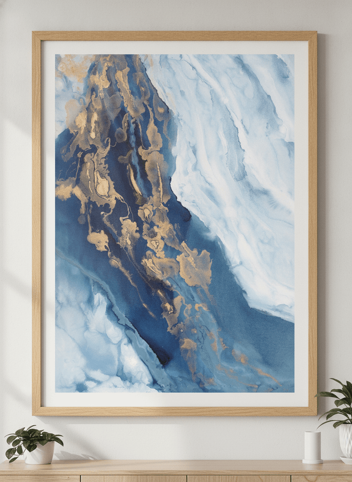 Contemporary wall art featured in a bright modern office workspace