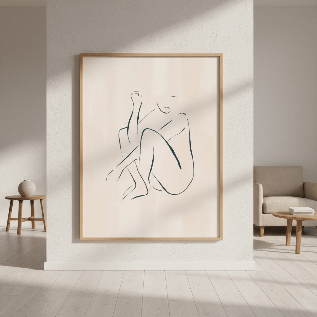 Casual Sitting Pose by Ivy Green Illustrations wall - art - picture - poster