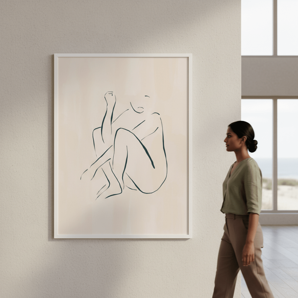 Casual Sitting Pose by Ivy Green Illustrations wall - art - picture - poster