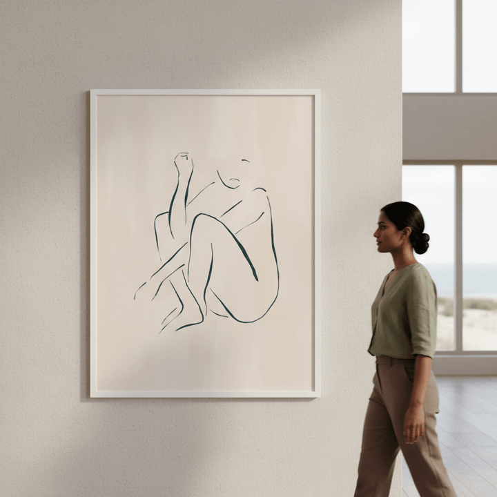 Casual Sitting Pose by Ivy Green Illustrations wall - art - picture - poster