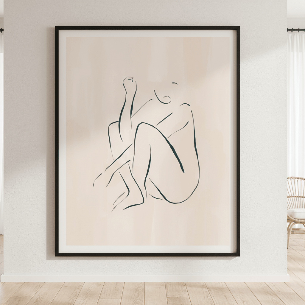 Casual Sitting Pose by Ivy Green Illustrations wall - art - picture - poster