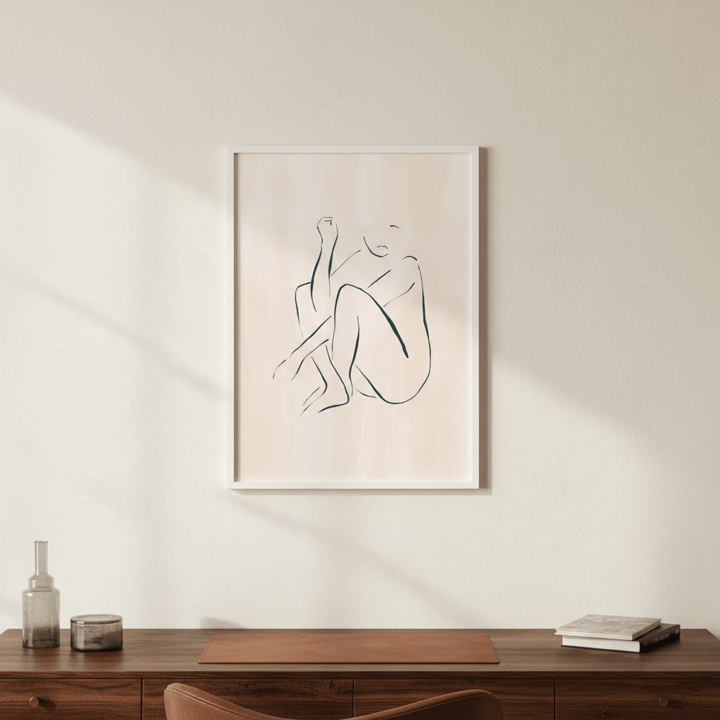 Casual Sitting Pose by Ivy Green Illustrations wall - art - picture - poster