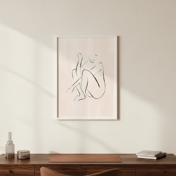 Casual Sitting Pose by Ivy Green Illustrations wall - art - picture - poster