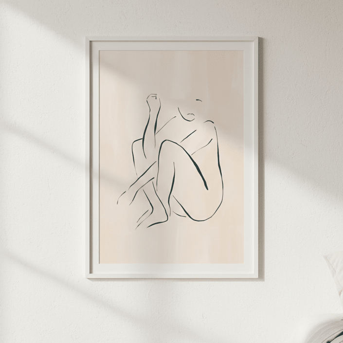 Casual Sitting Pose by Ivy Green Illustrations wall - art - picture - poster