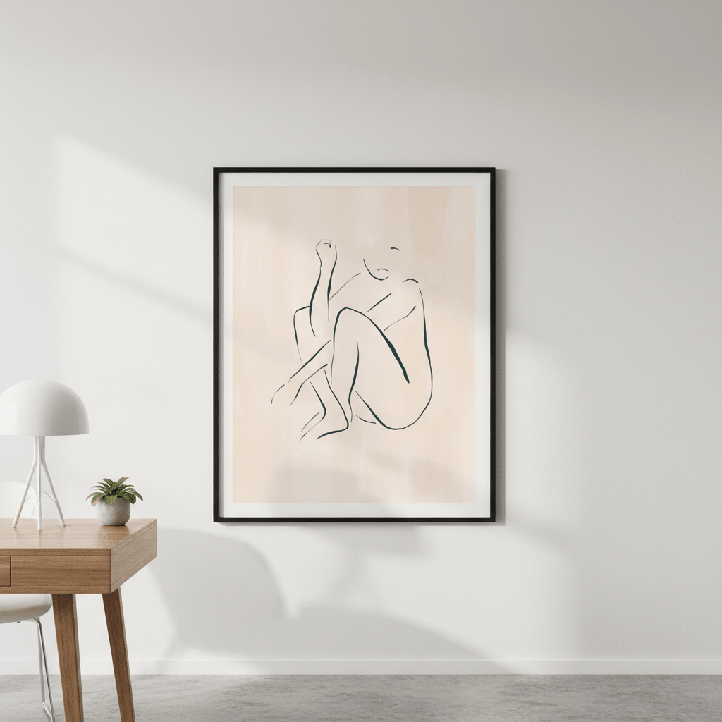 Casual Sitting Pose by Ivy Green Illustrations wall - art - picture - poster