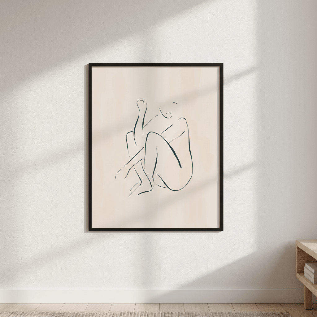 Casual Sitting Pose by Ivy Green Illustrations wall - art - picture - poster