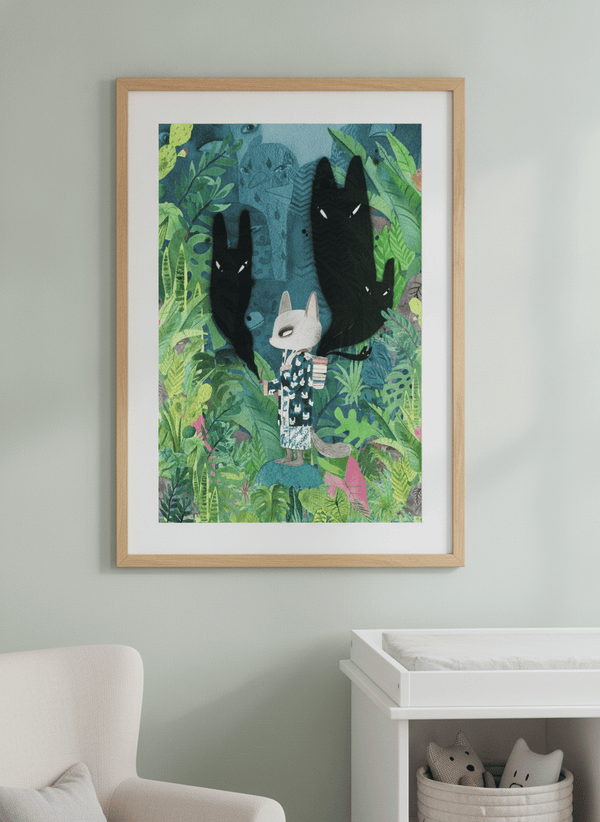 Cat Pipe Jungle By Luka VA | Art & Canvas Print