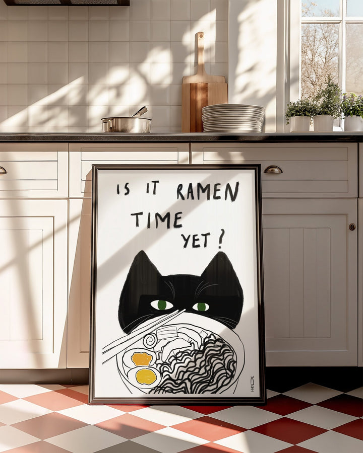 Cat Ramen Time Yet by Hayde Nizard - Style My Wall