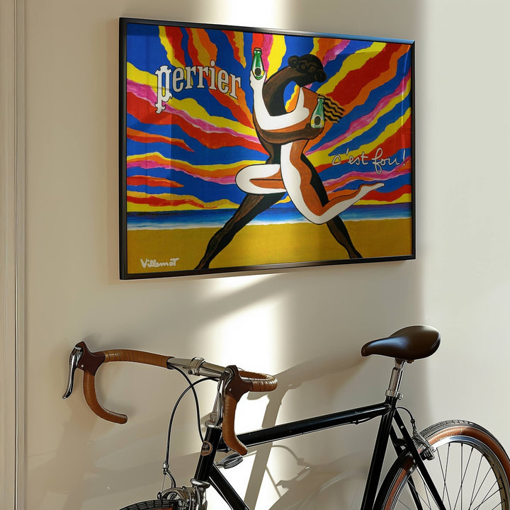 C'est Fou Perrier Landscape Vintage Poster wall - art - picture - poster