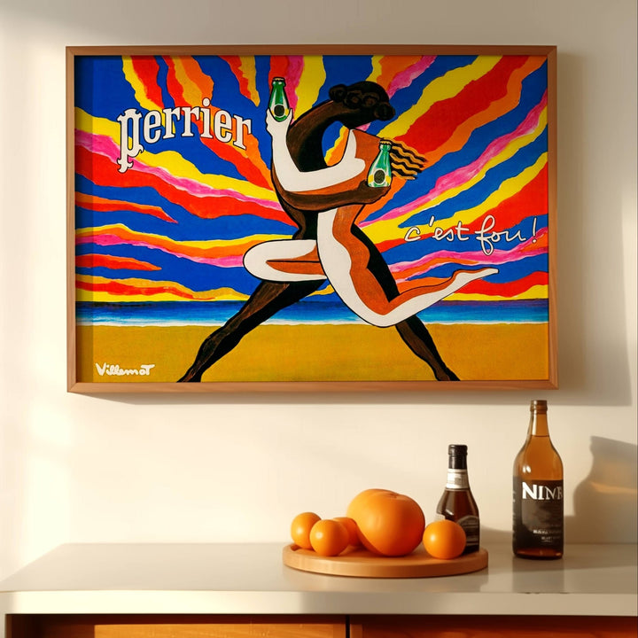 C'est Fou Perrier Landscape Vintage Poster wall - art - picture - poster