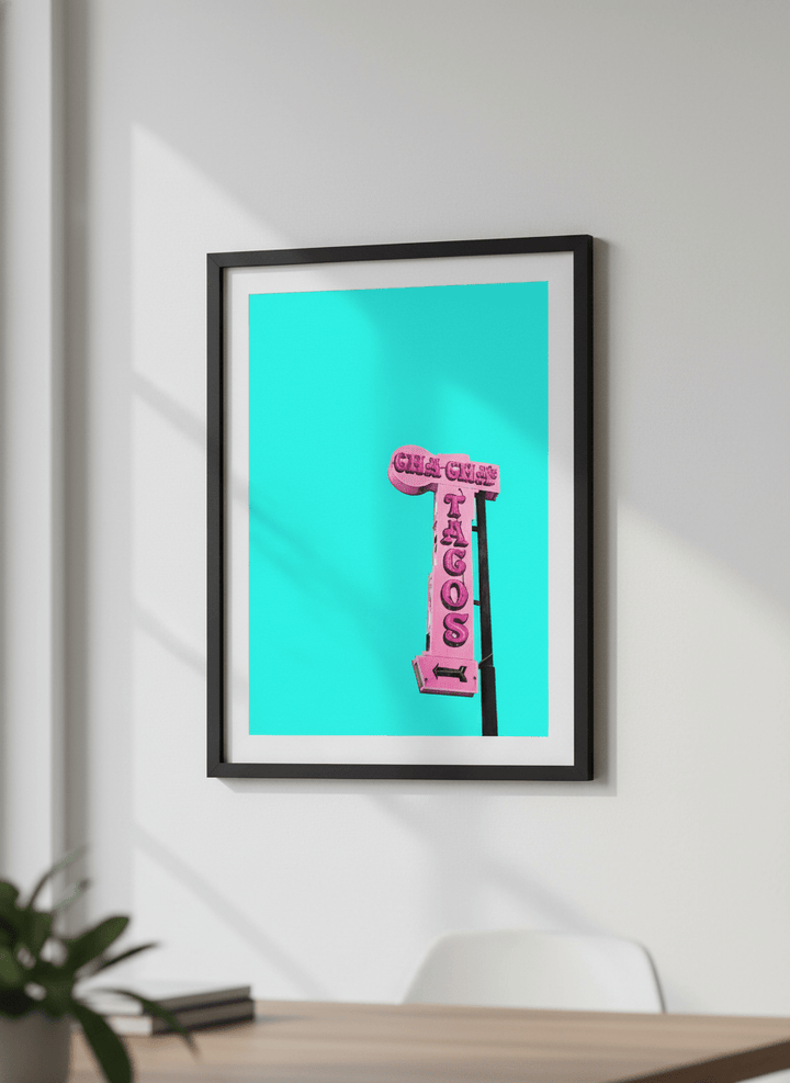 Contemporary wall art featured in a bright modern office workspace
