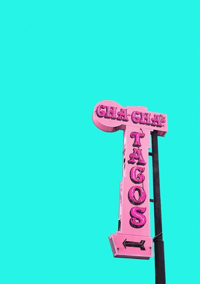 Cha Cha'S Tacos Vintage Sign By Tom Windeknecht