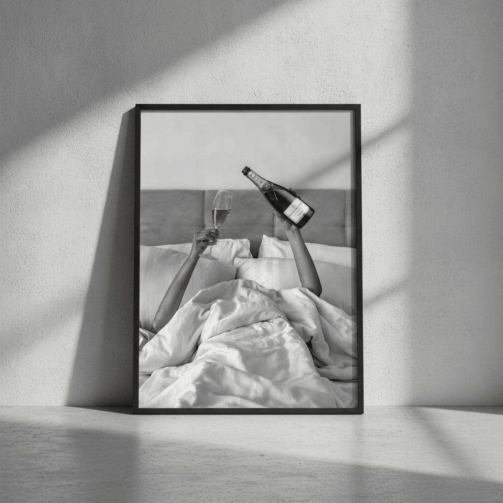 Champagne Bed and Breakfast Photograph Wall wall-art-picture-poster