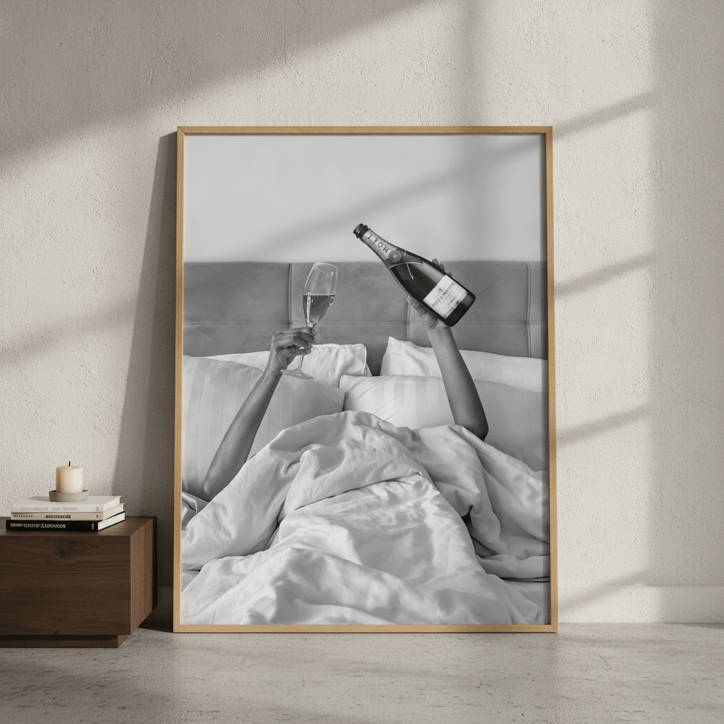 Champagne Bed and Breakfast Photograph Wall wall-art-picture-poster