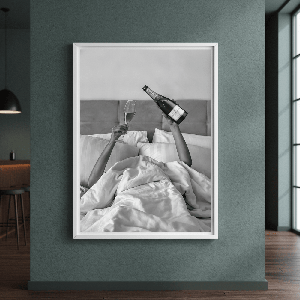 Champagne Bed and Breakfast Photograph Wall wall-art-picture-poster