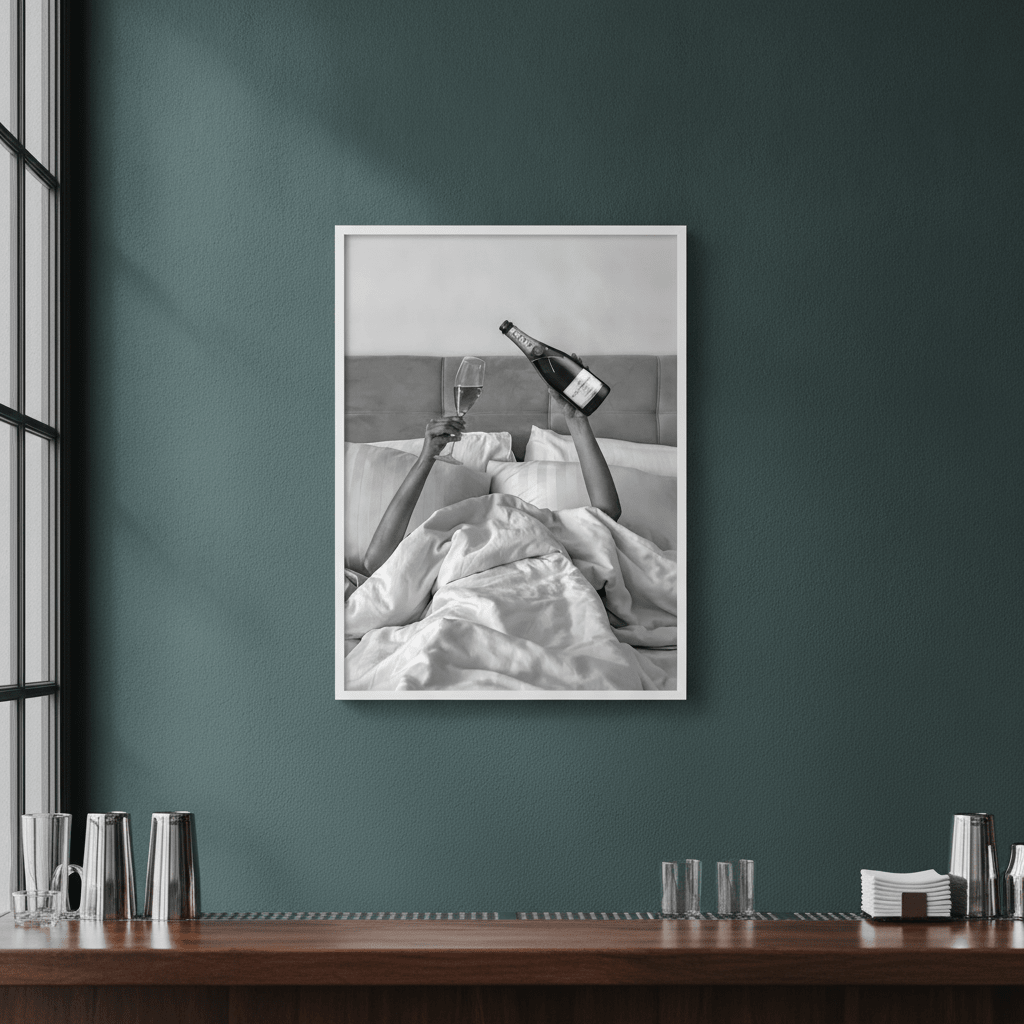 Champagne Bed and Breakfast Photograph Wall wall-art-picture-poster
