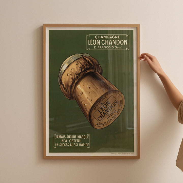 Champagne Leon Chandon Green Wall Art - Style My Wall