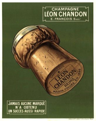 Champagne Leon Chandon Green Wall Art