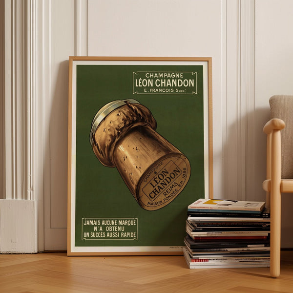 Champagne Leon Chandon Green Wall Art
