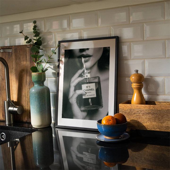 Chanel No.5 Drinking Perfume Vintage Photograph wall - art - picture - poster