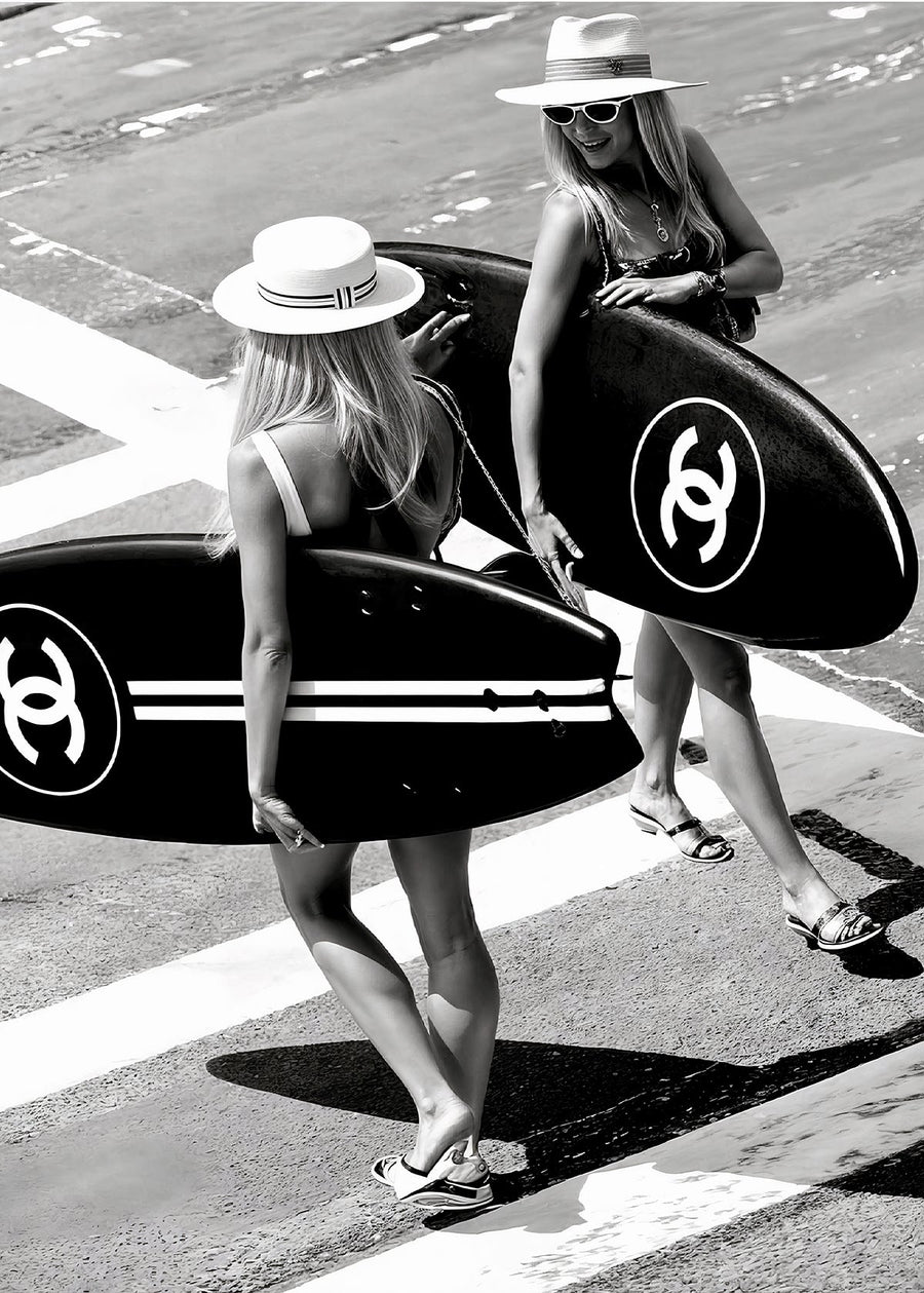 Chanel Surfer Girls Crossing Street Photograph