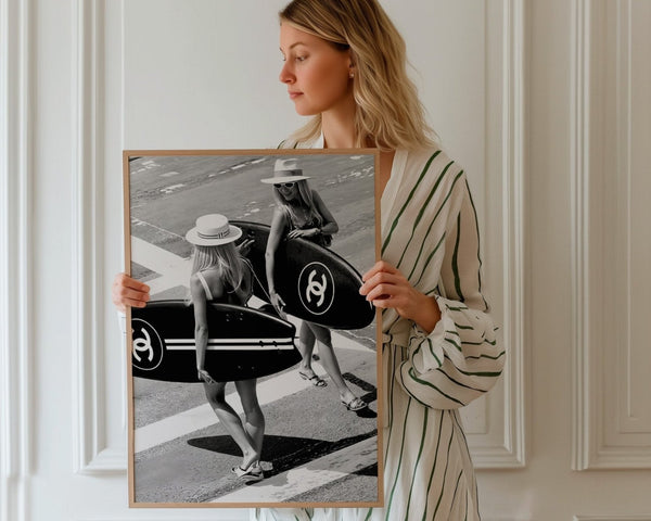 Chanel Surfer Girls Crossing Street Photograph