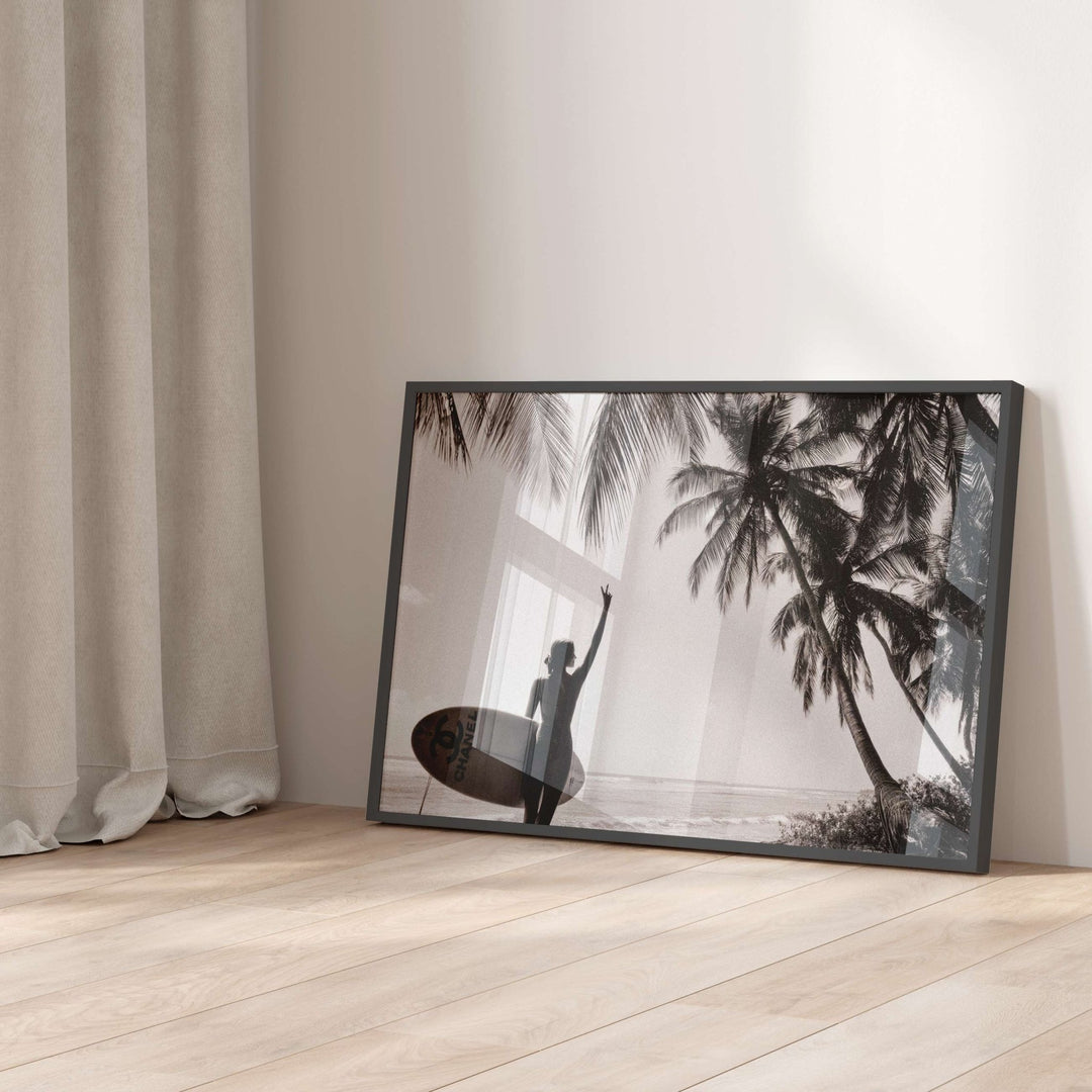 Chanel Vintage Surfer Girl Fashion Wall Art wall - art - picture - poster