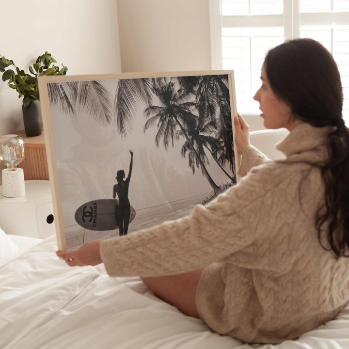 Chanel Vintage Surfer Girl Fashion Wall Art wall - art - picture - poster