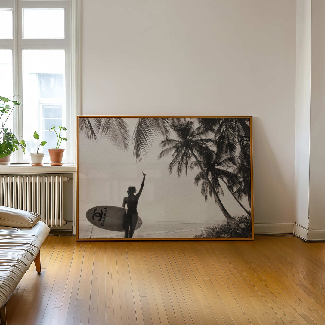 Chanel Vintage Surfer Girl Fashion Wall Art wall - art - picture - poster