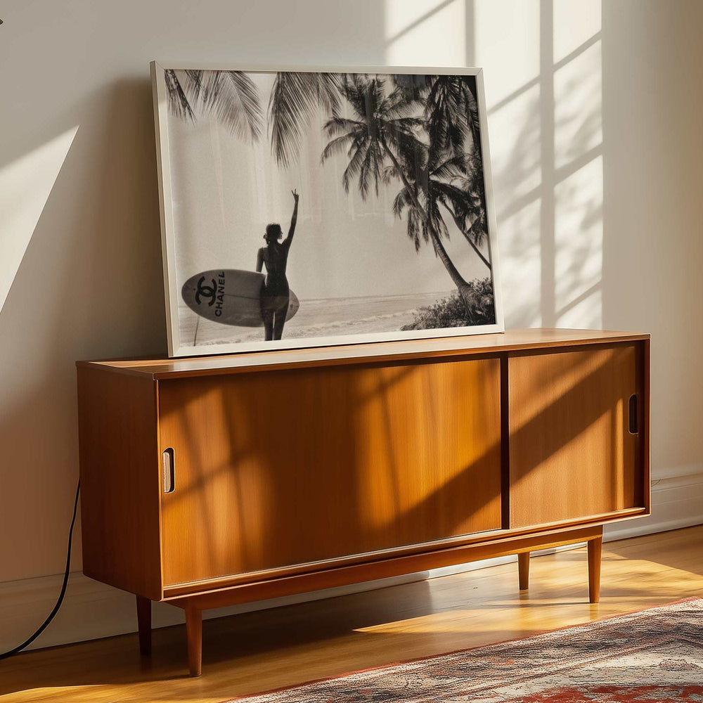 Chanel Vintage Surfer Girl Fashion Wall Art wall - art - picture - poster